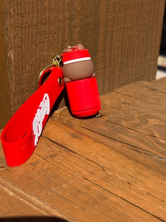 New Coca Cola Red Character Kids Bag Keychain Lafufu Charm - Picture 3 of 3